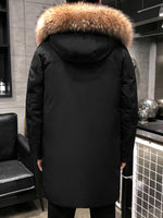 Stylish Mid-Length Hooded Winter Jacket for Men | Ideal for Winter