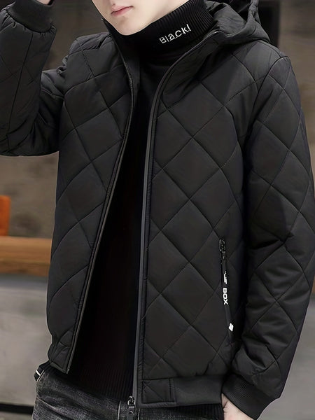 Warm Plush Hooded Winter Jacket for Men | Ideal for Winter