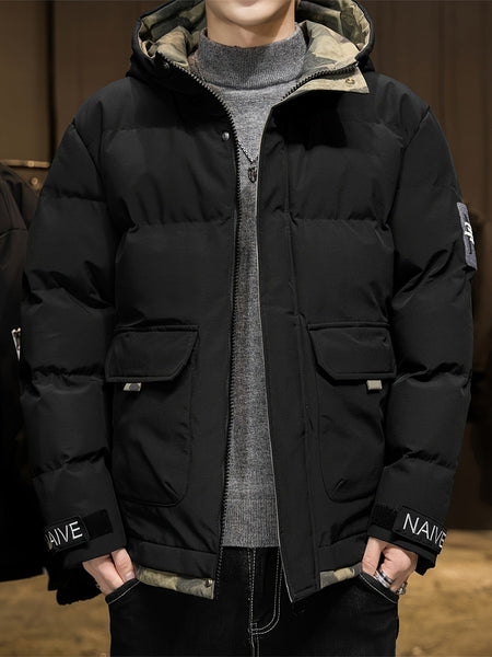 Stylish Camo Hooded Winter Jacket for Men | Perfect for Outdoor Activities