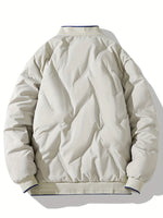 Warm Baseball Collar Zip Up Solid Fleece With Pockets Winter Jacket For Men | Ideal for Winter
