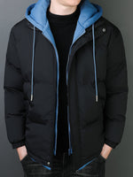 Casual Fake Two Piece Hooded Winter Jacket for Men | Perfect for Casual Days