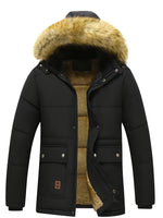Casual Hooded Long Sleeve Zip-Up Padded Winter Jacket for Men | Ideal for Winter