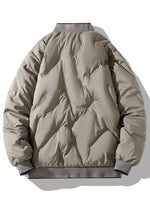 Warm Baseball Collar Zip Up Solid Fleece With Pockets Winter Jacket For Men | Ideal for Winter