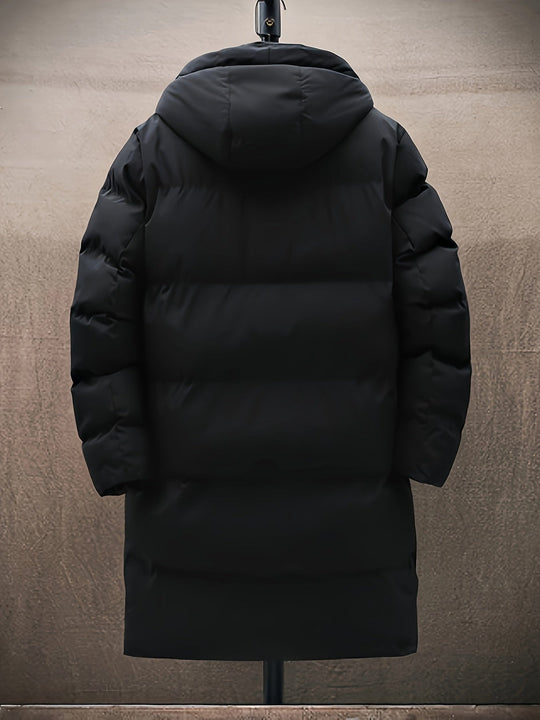 Warm Thick Long Hooded Puffer Winter Jacket for Men | Ideal for Winter