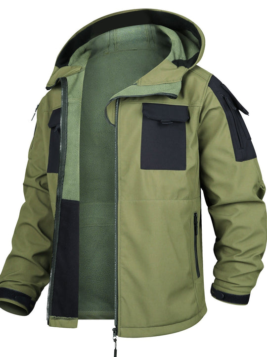 Tactical Hooded Outdoorjacket And Cargo Pants Set Waterproof Windproof Gear For Outdoor Activities For Men | Perfect for Outdoor Activities