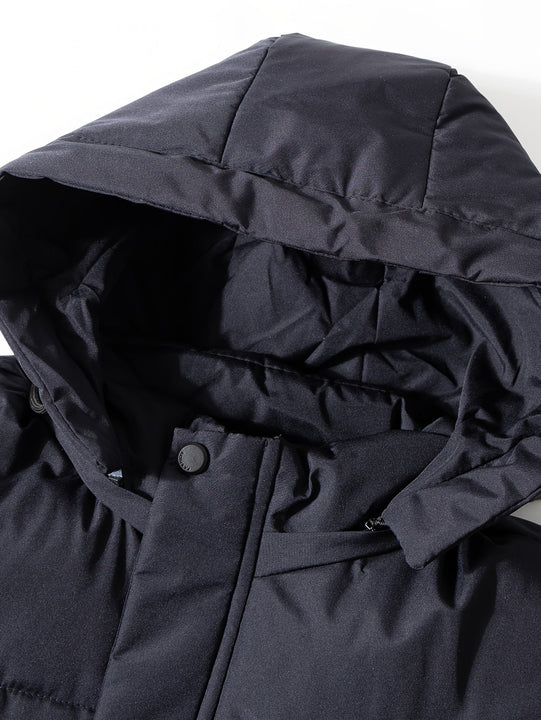Warm Black Thick Hooded Winter Jacket With zipper For Men | Ideal for Winter