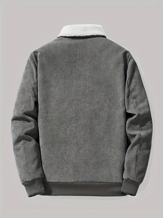 Warm Thick Long Sleeve Lapel Collar Winter Jacket for Men | Ideal for Winter