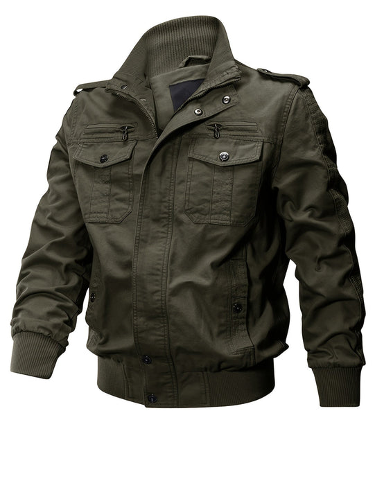 Warm Camouflage Pilot Workwear Outdoorjacket With Multiple Pockets Outdoor Style For Men | Perfect for Winter Outdoor Activities