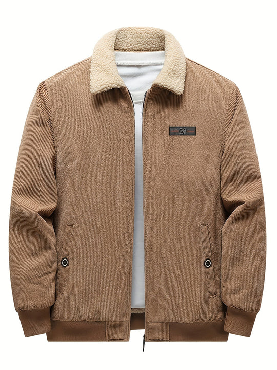 Warm Thick Long Sleeve Lapel Collar Winter Jacket for Men | Ideal for Winter