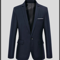 Men's Luxurious Slim Fit One-Button Suit Jacket | Ideal for All Seasons