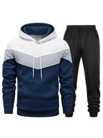 Men's Jacket & Joggers Casual Tracksuit Set with Drawstring and Pockets | Perfect for All Seasons