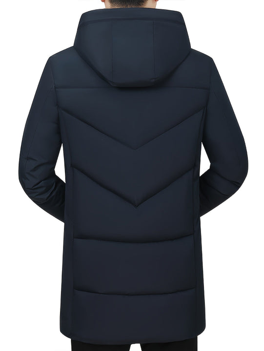 Warm Black Thick Hooded Winter Jacket With zipper For Men | Ideal for Winter