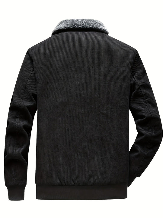 Warm Thick Long Sleeve Lapel Collar Winter Jacket for Men | Ideal for Winter