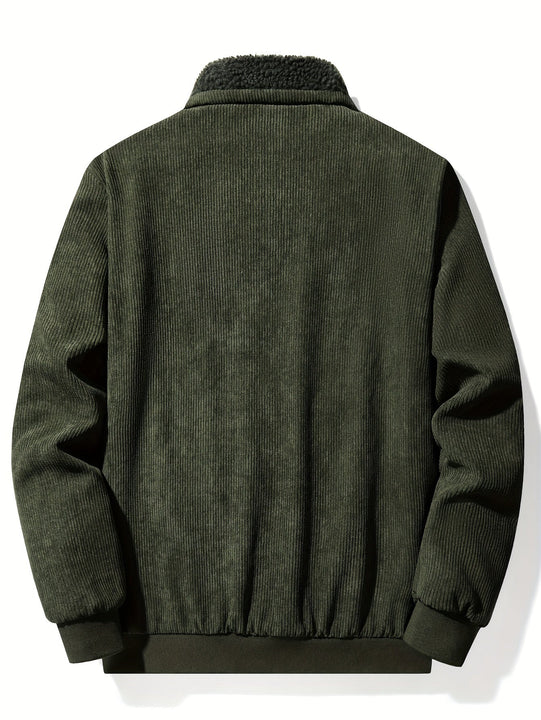 Warm Thick Long Sleeve Lapel Collar Winter Jacket for Men | Ideal for Winter