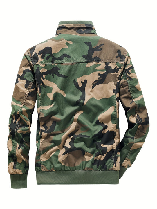 Warm Camouflage Pilot Workwear Outdoorjacket With Multiple Pockets Outdoor Style For Men | Perfect for Winter Outdoor Activities