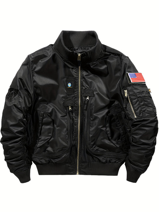 Warm Stand Collar Bomber Tactical Outdoorjacket For Men | Ideal for All Seasons