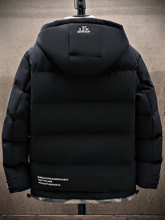 Stylish Camo Hooded Winter Jacket for Men | Perfect for Outdoor Activities