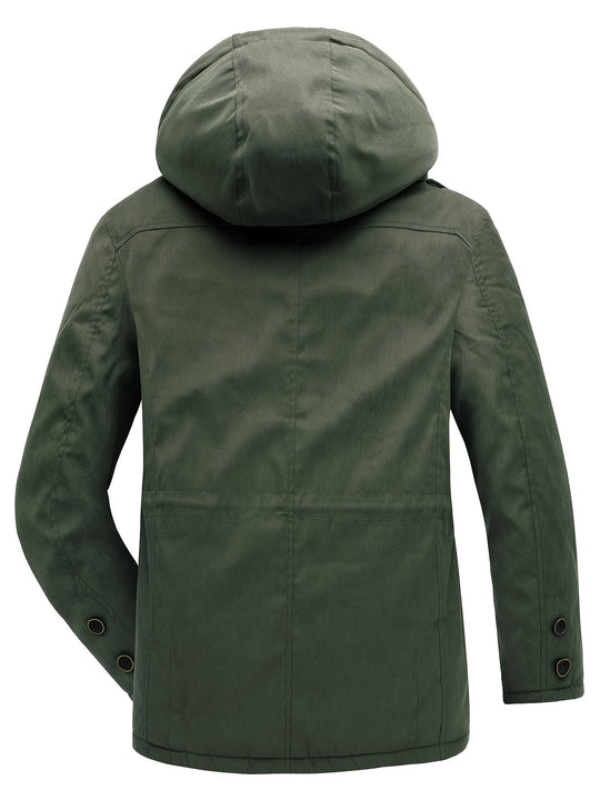 Warm Cotton Cargo With Pockets Winter Jacket For Men | Perfect for Outdoor Activities
