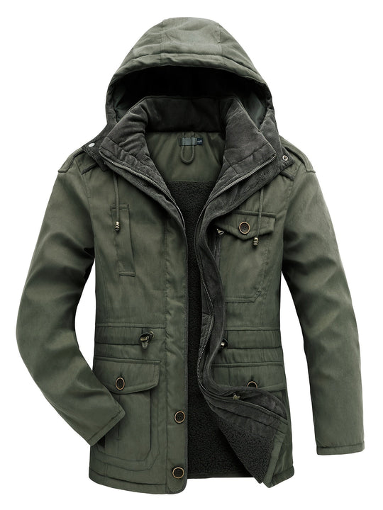 Warm Cotton Cargo With Pockets Winter Jacket For Men | Perfect for Outdoor Activities