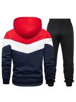 Men's Jacket & Joggers Casual Tracksuit Set with Drawstring and Pockets | Perfect for All Seasons