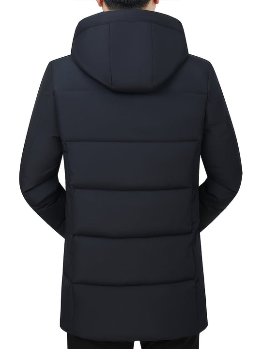 Warm Black Thick Hooded Winter Jacket With zipper For Men | Ideal for Winter